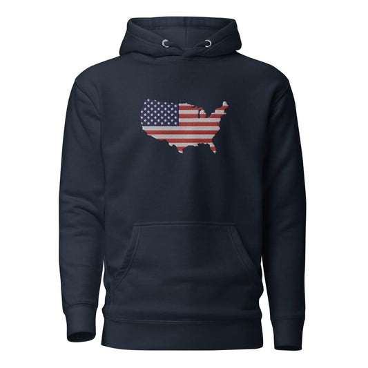 embroidered american flag hoodie 
